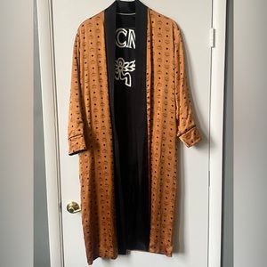 MCM Classic Logo Silk Reversible Robe